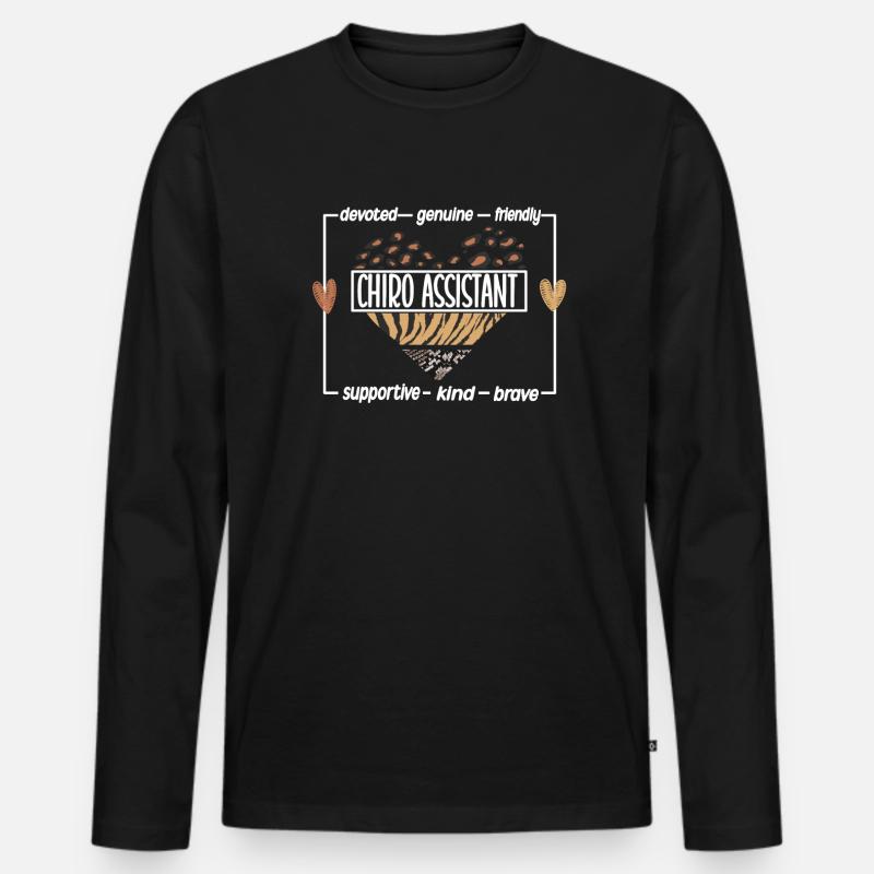 Chiropraktischer Assistent Chiropraktik Assistent - Männer Premium Bio Langarmshirt - Schwarz