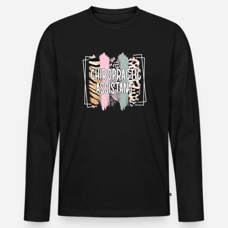 Chiropraktischer Assistent Chiropraktik Assistent - Männer Premium Bio Langarmshirt - Schwarz