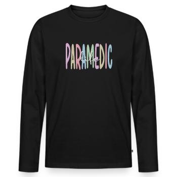 Notfallsanitäter Paramedic Rettungssanitäter - Männer Premium Bio Langarmshirt - Schwarz - Vorne - Nico (187cm)