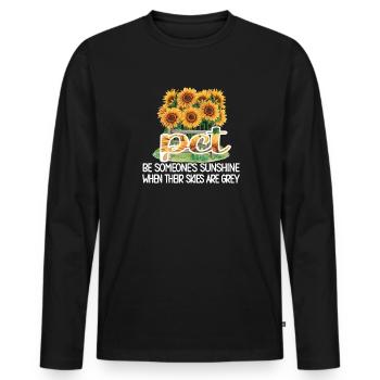 Patient Care Technician Patient Care PCT - Men's Premium Organic Long Sleeve Shirt - black - Front - Nico (187cm)
