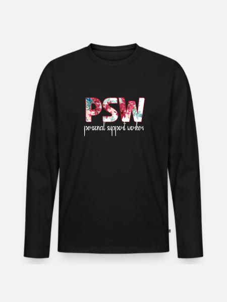 SocialLy Supervised Personal Caregiver Assistant - Men's Premium Organic Long Sleeve Shirt - black