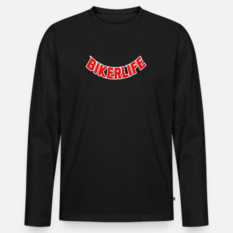 bikerlife_logo - Männer Premium Bio Langarmshirt - Schwarz