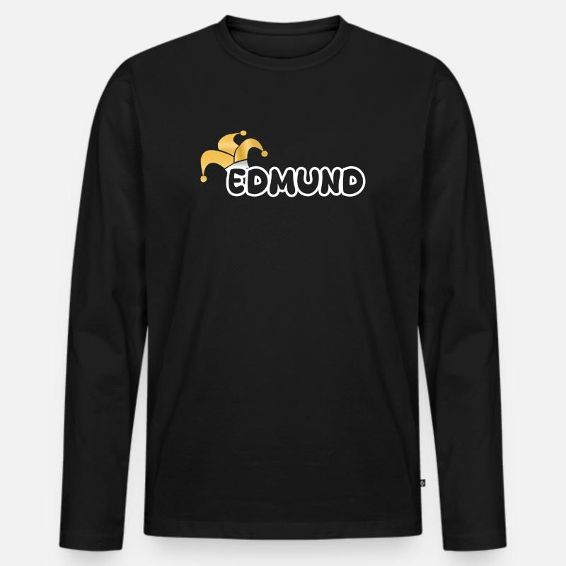 Carnival Edmund - Männer Premium Bio Langarmshirt - Schwarz