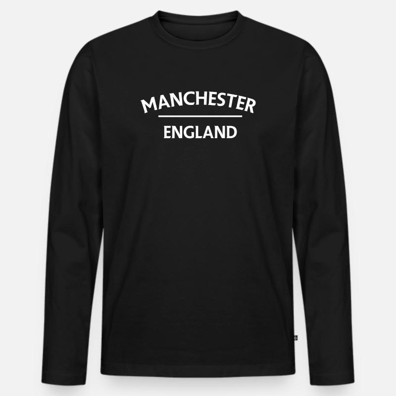 Cord - Männer Premium Bio Langarmshirt - Schwarz