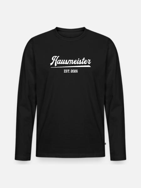 Caretaker 2026 Occupation House Technician Caretaker - Men's Premium Organic Long Sleeve Shirt - black