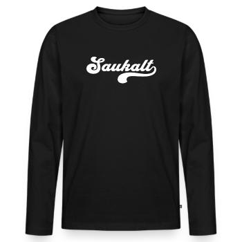 Froid glacial - T-shirt manches longues Premium bio Homme - noir - Devant - Nico (187cm)