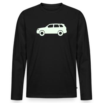 Pastel Car Silhouette - Men's Premium Organic Long Sleeve Shirt - black - Front - Nico (187cm)