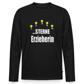 Éducateur éducateur enfants cadeau de maternelle - T-shirt manches longues Premium bio Homme - noir - Devant - Nico (187cm)