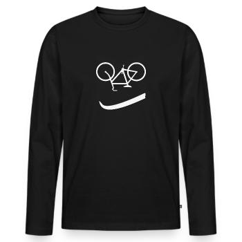 Vélo cycliste vélo cycle - T-shirt manches longues Premium bio Homme - noir - Devant - Nico (187cm)