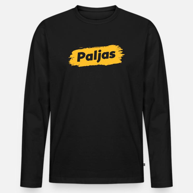Paljas - Antwerpener Dialekt - Männer Premium Bio Langarmshirt - Schwarz
