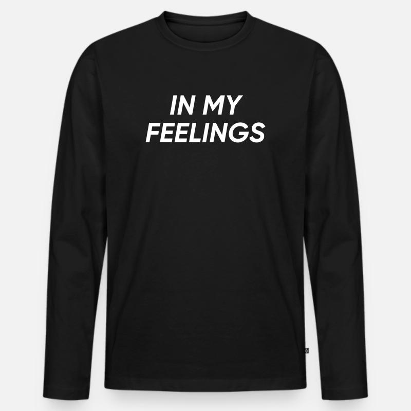 In my feelings - Männer Premium Bio Langarmshirt - Schwarz