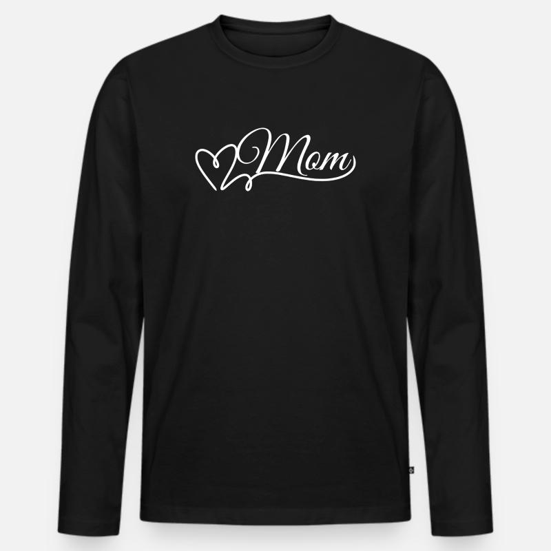Mama - Männer Premium Bio Langarmshirt - Schwarz