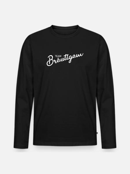 Team Groom - Bachelor Party - Men's Premium Organic Long Sleeve Shirt - black