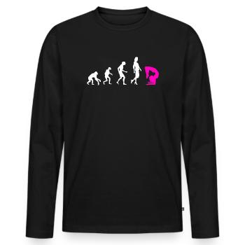 Quote for a contortionist - Men's Premium Organic Long Sleeve Shirt - black - Front - Nico (187cm)