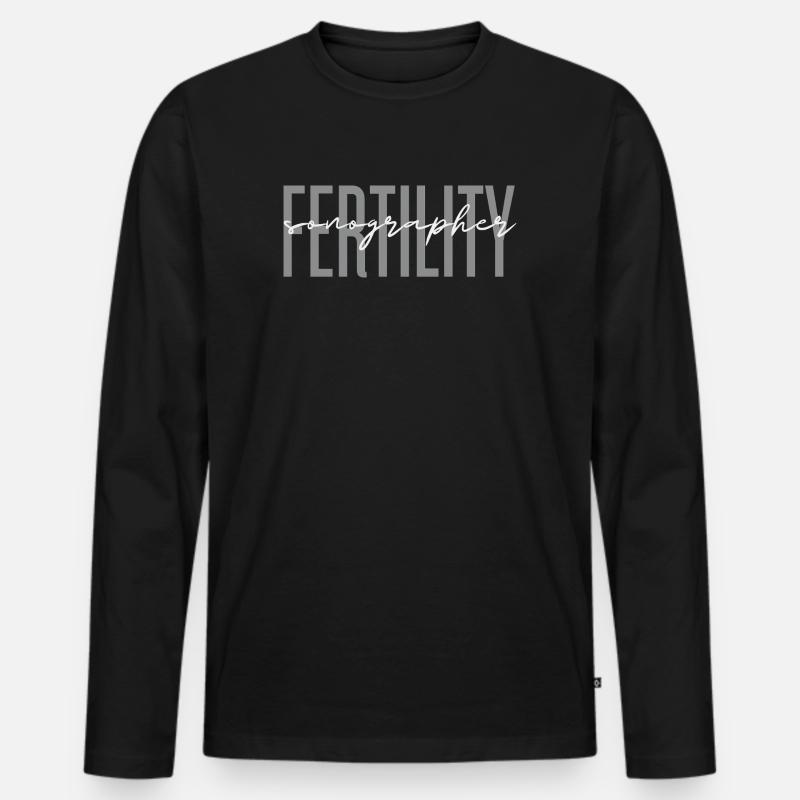 Fruchtbarkeitssonograph – Ultraschalltechnologe - Männer Premium Bio Langarmshirt - Schwarz