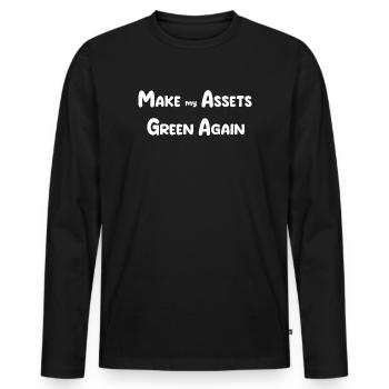 MAGA hats - T-shirt manches longues Premium bio Homme - noir - Devant - Nico (187cm)
