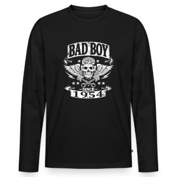 Bad boy since 1954 - T-shirt manches longues Premium bio Homme - noir - Devant - Nico (187cm)