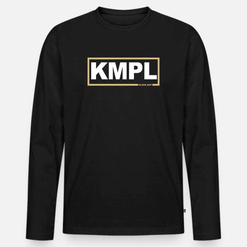 KMPL - Kumpel gold - Männer Premium Bio Langarmshirt - Schwarz