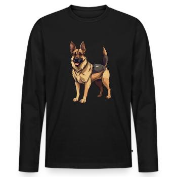 Just A Girl Who Loves German Shepherd for - Men's Premium Organic Long Sleeve Shirt - black - Front - Nico (187cm)