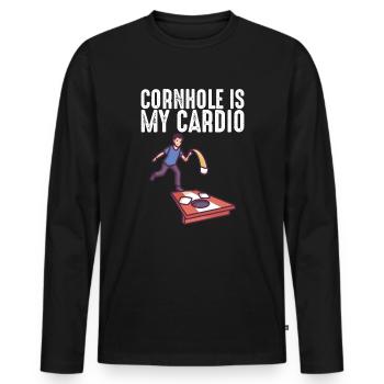 Pickleball Schläger Pickle Ball I Dont Alway Play - Männer Premium Bio Langarmshirt - Schwarz - Vorne - Nico (187cm)