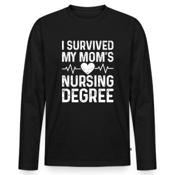 I graduated from nursing school - Men's Premium Organic Long Sleeve Shirt - black - Front - Nico (187cm)