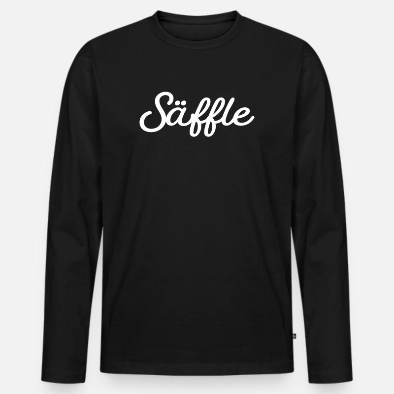 Säffle weiß - Männer Premium Bio Langarmshirt - Schwarz