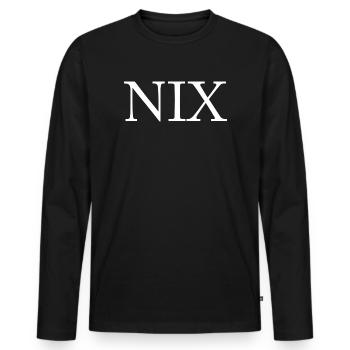 NOTHING - Men's Premium Organic Long Sleeve Shirt - black - Front - Nico (187cm)