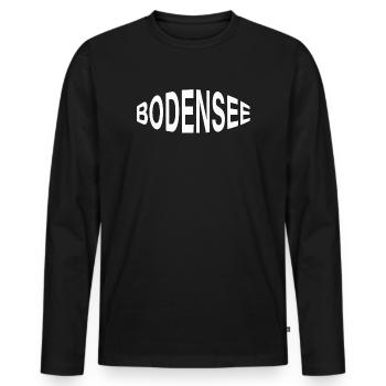 Lac de Constance - T-shirt manches longues Premium bio Homme - noir - Devant - Nico (187cm)