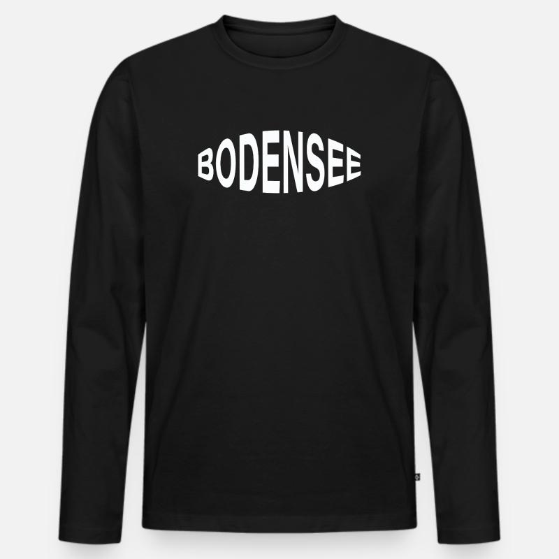 BODENSEE - Männer Premium Bio Langarmshirt - Schwarz