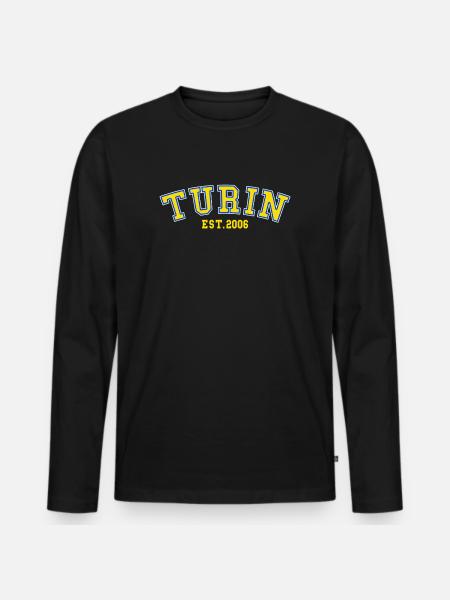 Turin Est. 2006 - Men's Premium Organic Long Sleeve Shirt - black