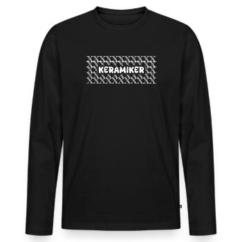 Berufung Keramiker - Männer Premium Bio Langarmshirt - Schwarz - Vorne - Nico (187cm)