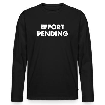Effort différé - T-shirt manches longues Premium bio Homme - noir - Devant - Nico (187cm)
