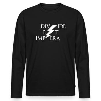 Divide et impera Latin domination - Men's Premium Organic Long Sleeve Shirt - black - Front - Nico (187cm)