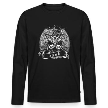 bash shell linux - Männer Premium Bio Langarmshirt - Schwarz - Vorne - Nico (187cm)