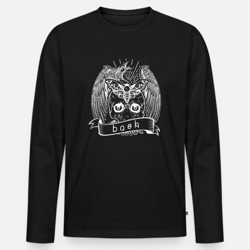 bash shell linux - Männer Premium Bio Langarmshirt - Schwarz