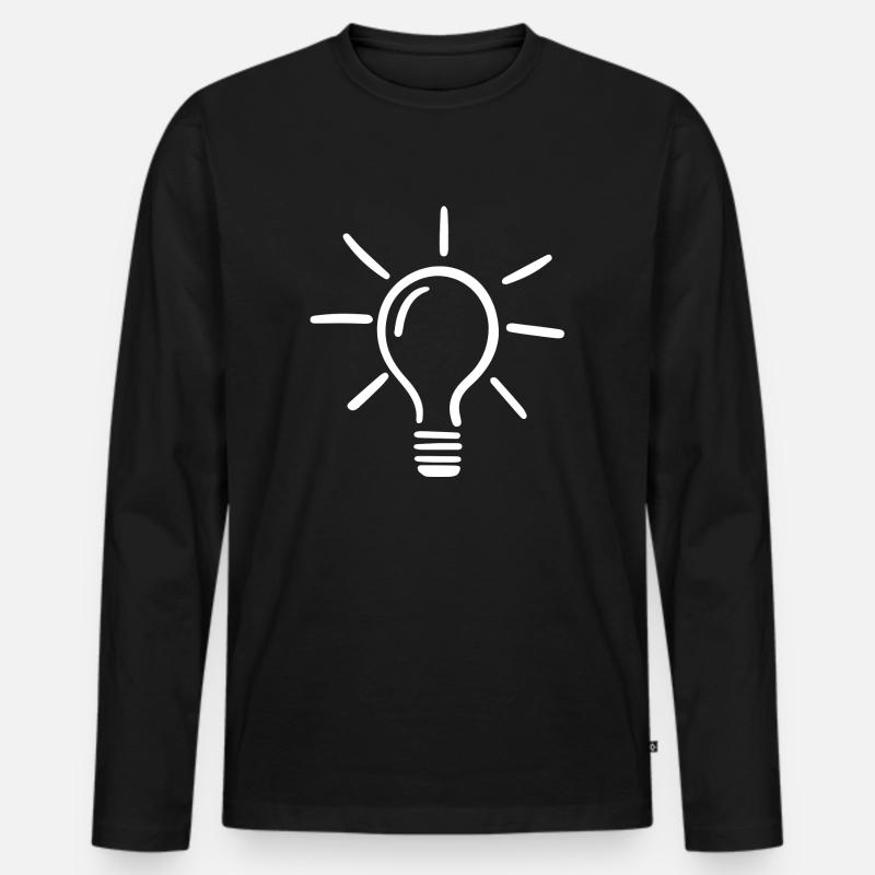 Light bulb - Männer Premium Bio Langarmshirt - Schwarz