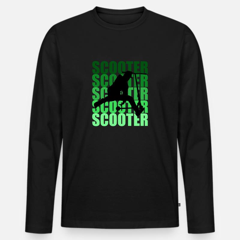 Scooter - Männer Premium Bio Langarmshirt - Schwarz