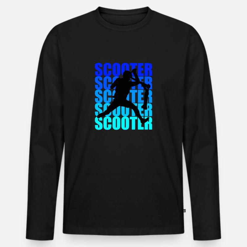 Scooter - Männer Premium Bio Langarmshirt - Schwarz