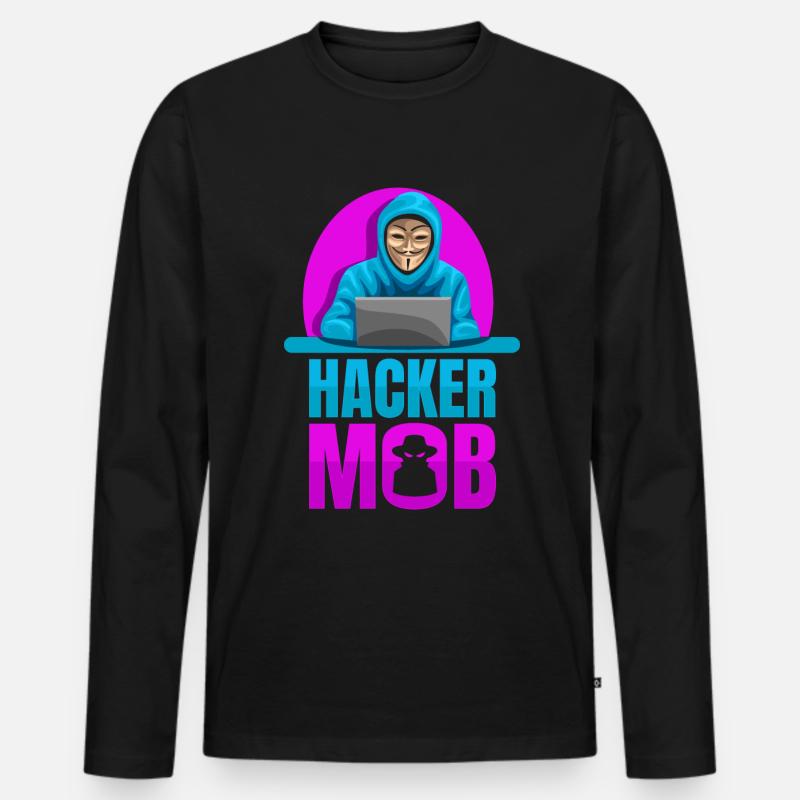 Programmer Coder Software Developer - Men's Premium Organic Long Sleeve Shirt - black