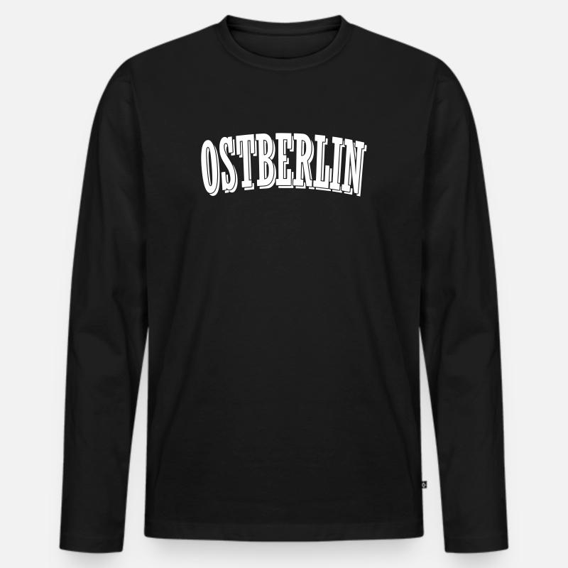 ostberlin shirt - Männer Premium Bio Langarmshirt - Schwarz