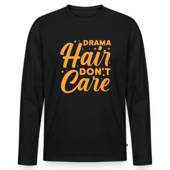 les cheveux de drame ne s’en soucient pas Design pour un cheveux de drame - T-shirt manches longues Premium bio Homme - noir - Devant - Nico (187cm)