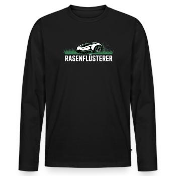 Rasenflüsterer Garten Rasenmäher Rasenflüsterer - Männer Premium Bio Langarmshirt - Schwarz - Vorne - Nico (187cm)