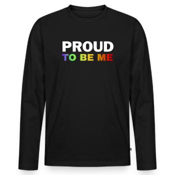 Vibrant Pride Empowerment Design - Men's Premium Organic Long Sleeve Shirt - black - Front - Nico (187cm)