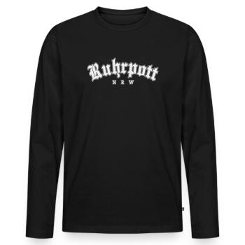 Ruhrpott NRW Old - Men's Premium Organic Long Sleeve Shirt - black - Front - Nico (187cm)