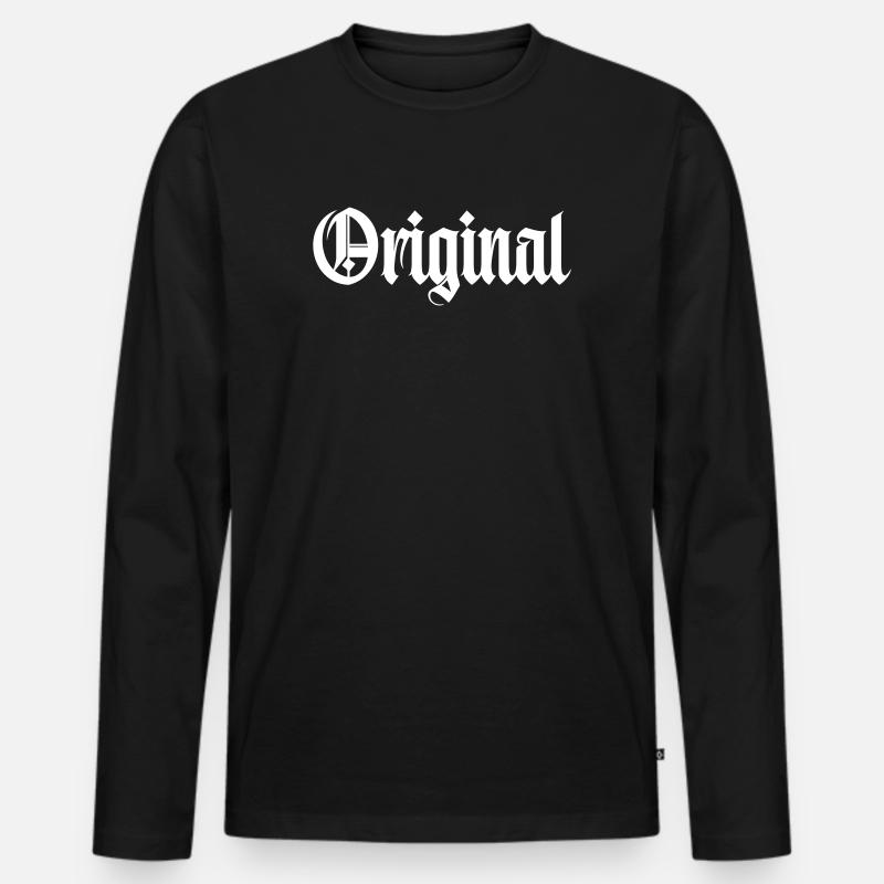original- - Männer Premium Bio Langarmshirt - Schwarz