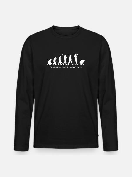 Evolution of photography 3 - Men's Premium Organic Long Sleeve Shirt - black