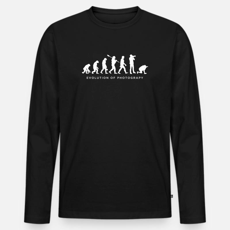 Entwicklung der Fotografie 3 - Männer Premium Bio Langarmshirt - Schwarz