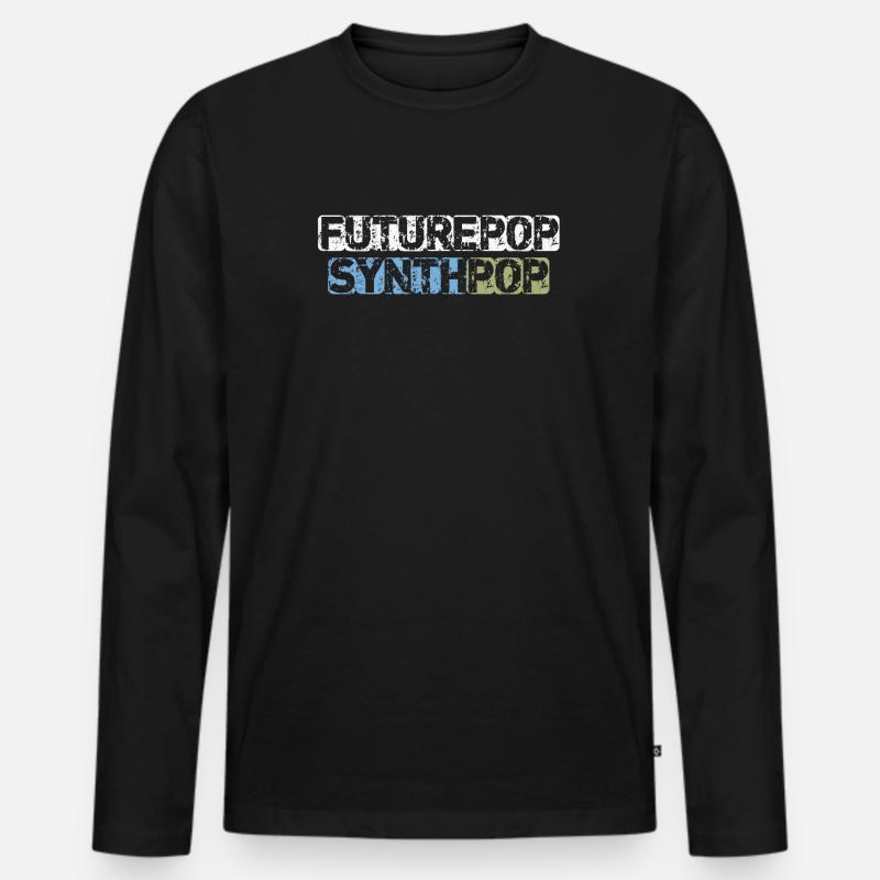 Futurepop Synthpop - Men's Premium Organic Long Sleeve Shirt - black