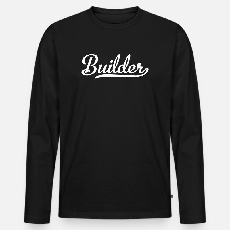 Construction worker - Men's Premium Organic Long Sleeve Shirt - black