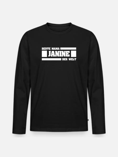 Mère Janine - T-shirt manches longues Premium bio Homme - noir